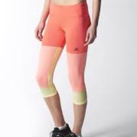 Adidas Color Block 3/4 Workout Leggings - Picture 6 of 7